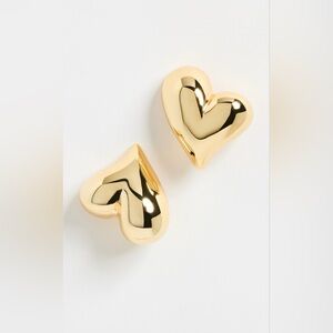 Jenny Bird Art Heart Button Earrings - NWT!